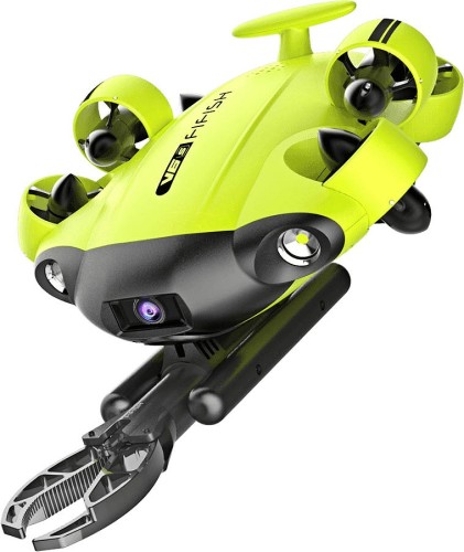 ロボットアームを搭載した産業向け水中ドローン「FIFISH V6s」(以下の写真、資料:シー・エフ・デー販売)