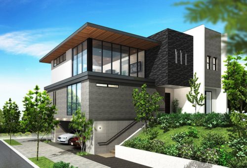 3DマイホームデザイナーPROで作成した住宅の3Dパース（以下の資料：メガソフト）