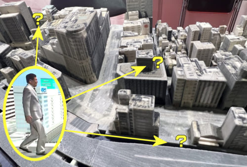 今回は、HoloLens2で3Dプリンターの都市模型内を走る“イエイリの逃げるアバター”が新登場する