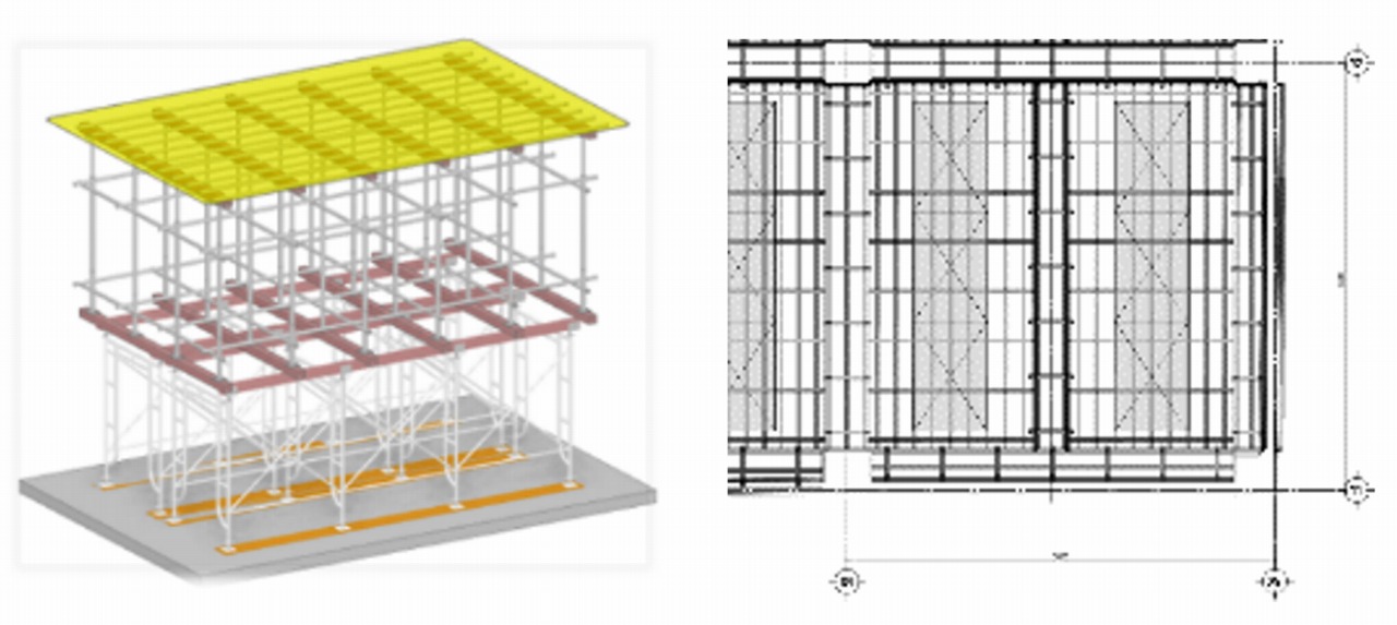 型枠・支保工のモデル、図面の自動作成機能