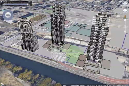 東京・築地市場の跡地に計画された学校施設のBIMモデル