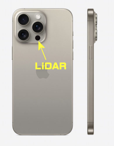 iPhone Proに搭載されたLiDARセンサー（写真：Apple）
