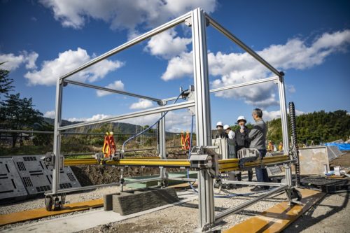 現場に設置されたPolyuse製の3Dプリンター