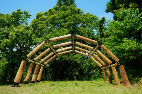 端材によって作られた木材フレーム