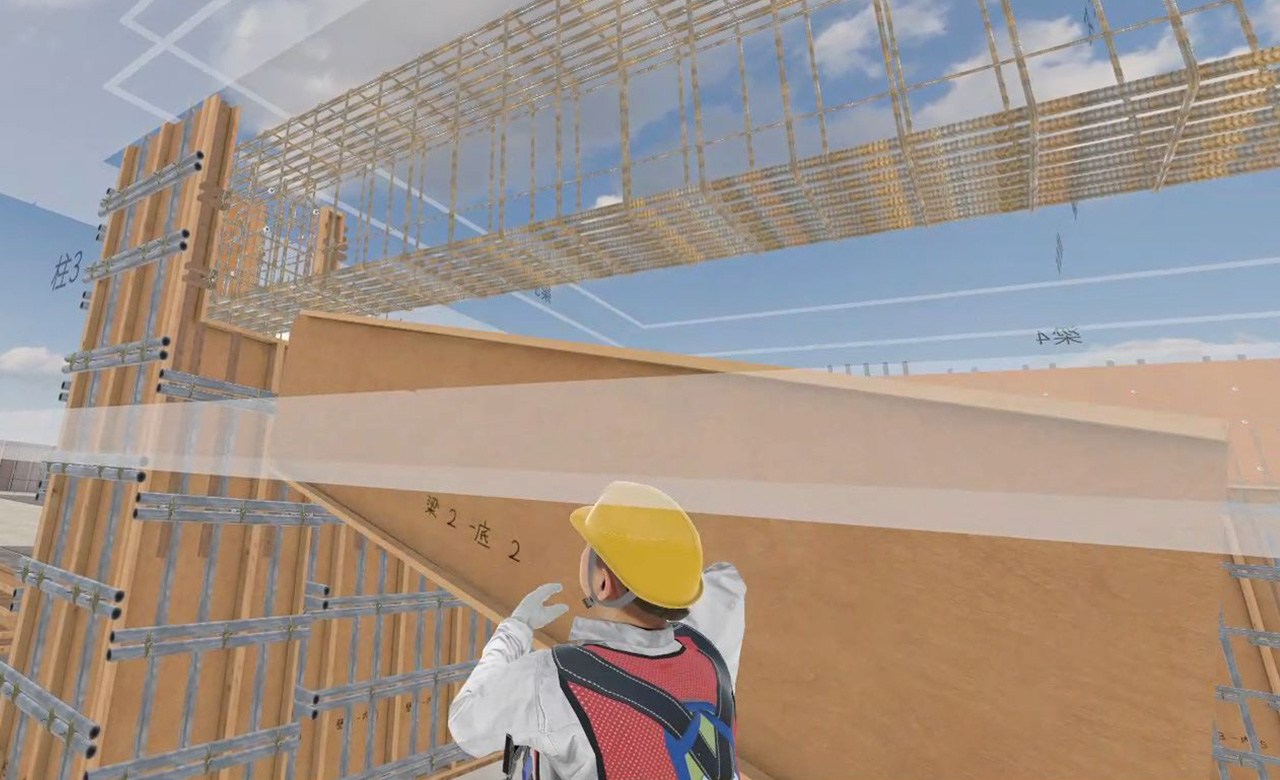 重力オンの設定にすると、型枠の落下事故も再現できる