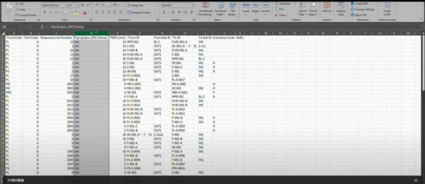 Excelに書き出したFrom-Toリスト