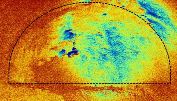 赤外線センサーで求めた湧水の厚さと範囲