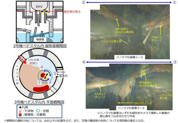 ペデスタル内の下部の映像
