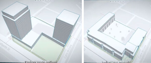 クラウド上で建物の外形を様々に変えながら初期検討を行う