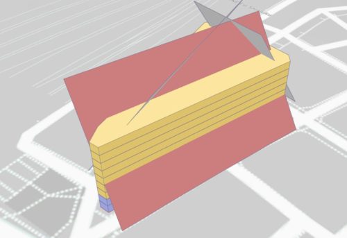 建物外形の制約条件となる各斜線制限の面
