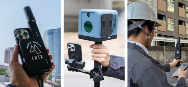 進化したLRTKシリーズ。左からLRTK Phone、LRTK LiDAR、LRTK 360